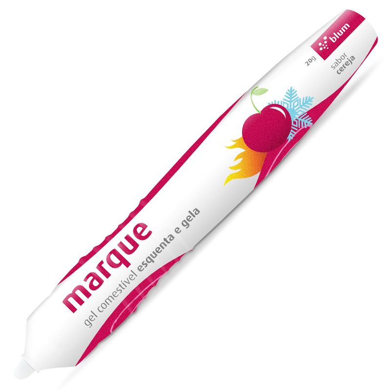 Marque Caneta Gel Beijável Esquenta e Esfria Blum Cereja 20G