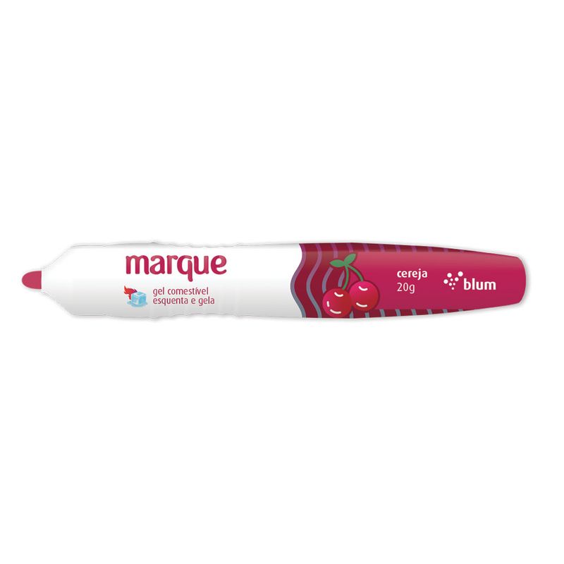 Marque Caneta Gel Beijável Esquenta e Esfria Blum Cereja 20G