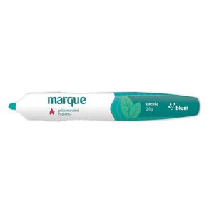 Marque caneta gel beijável esquenta blum