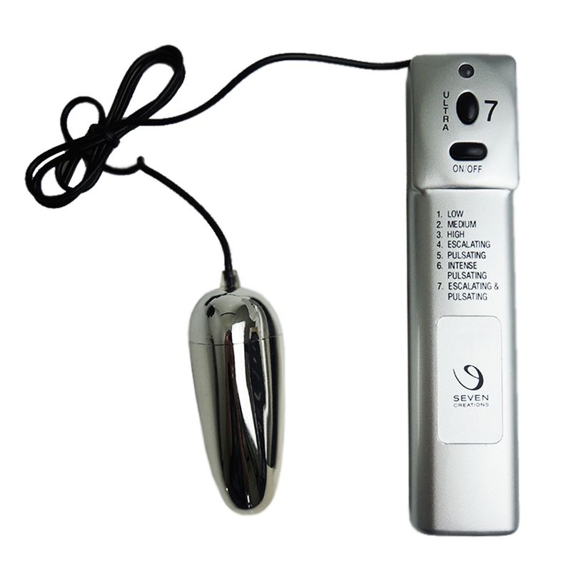 27971 Bullet ultra de 7 vibrações c/ controle remoto Única Prata UN