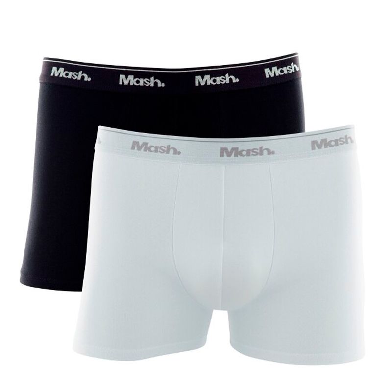 32228 KIT C/2 CUECA 110.18 BOXER TAM ESPECIAL MASH  preto  branco