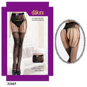 Meia-calça 7/8 com cinta-liga embutida - dakini