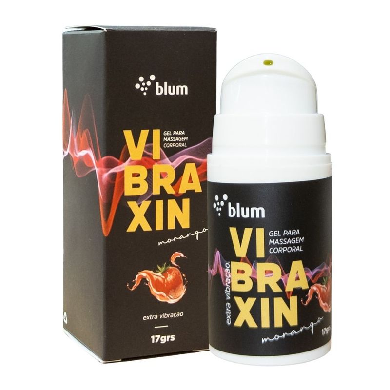 Vibraxin Gel Beijável c Efeito Vibrante Blum Morango 17 ML