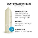 Skyn Extra Lubrificado Preservativo sem Latex Blowtex Unica C/3