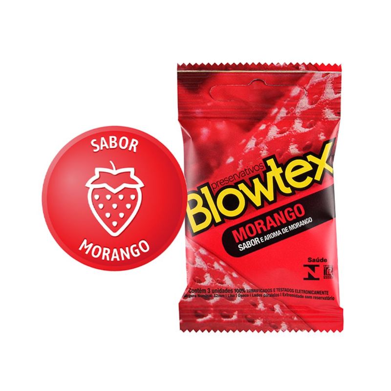 Preservativo com Sabor Morango Blowtex Morango UN