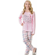 PijamaFeminino4354JuvenilMangaLongaeCalcaRotativaMeiaMalhaPVIzitex
