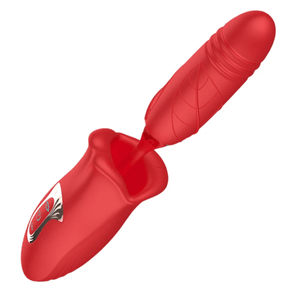 Vibrador boca com penetração vai e vem lb-7014